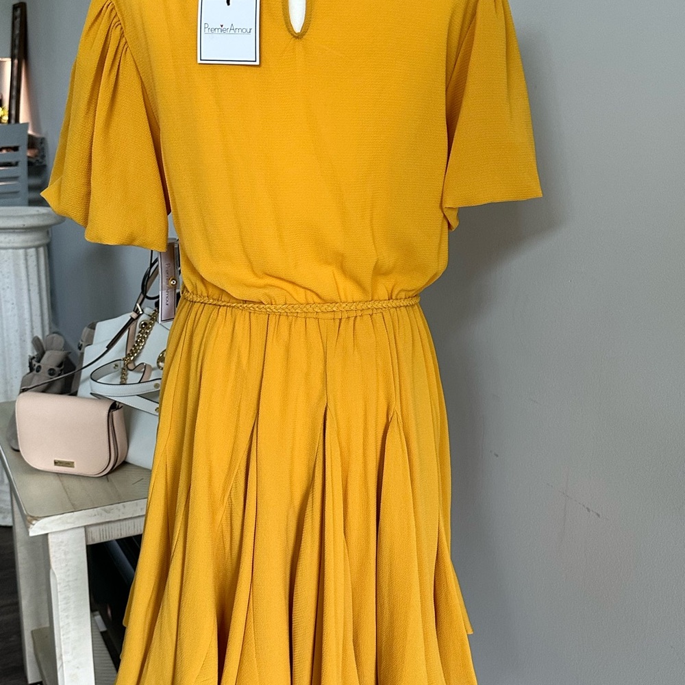 Premier Amour Mustard summer Dress